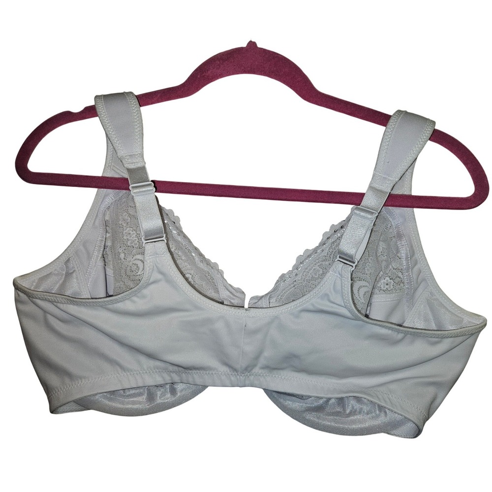 Glamorise 1245 MagicLift White Lace Front-Closure Wireless Bra Womens 46F US - Picture 2 of 3